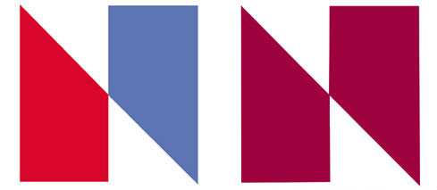 1976年NBC标志logo（左）和相当相似的NETV标志（右）-上海品牌logo设计公司 